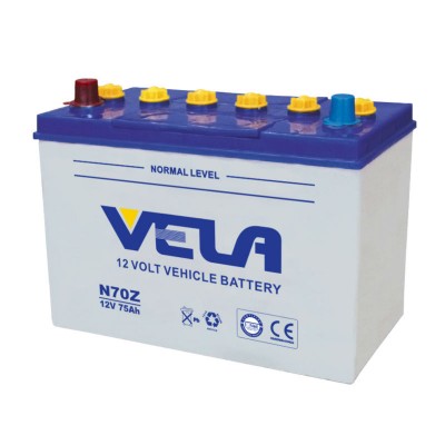 N70Z car battery 12V battery 12V 75Ah  dry battery