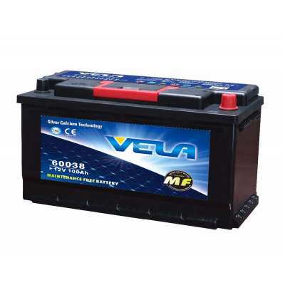 battery 12v 100ah DIN100 dry batteries