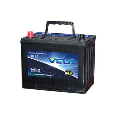 High quality Car battery 12V65A NS70/NS70L SMF 65D26R/65D26L Lead Acid Battery Auto parts battery